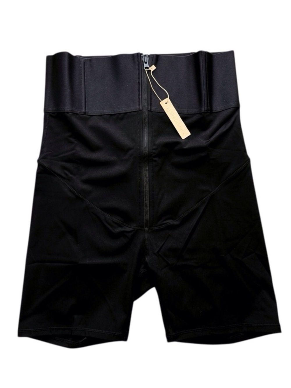 Shapellx Women's Black High-Waist Zip Front Shapewear Shorts Size-XXL NWT